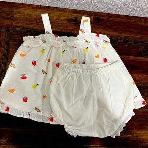 Janie & Jack baby girl fruits dress size 6-12 months